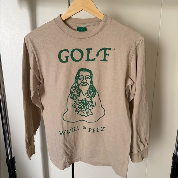 Tyler the Creator Golf Wang - Tan Long Sleeve Graphic Tee - Size S - Picture 1 of 2
